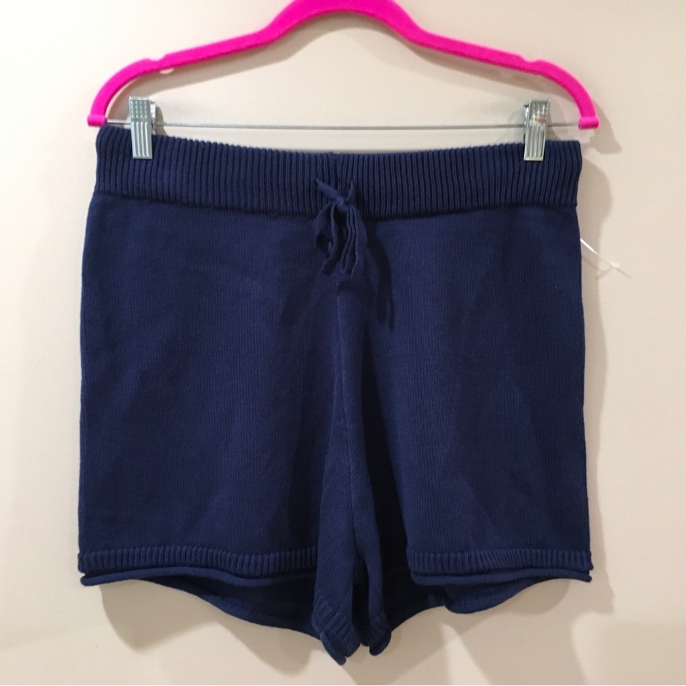 Life Is Good "Have A Nice Daisy" Navy Striped Knit Top & Shorts Lounge Set Large - Picture 10 of 10